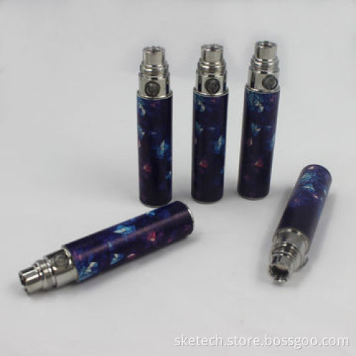 EGO colorful E-cigarette battery with various designs, adjustable voltage battery fashion design